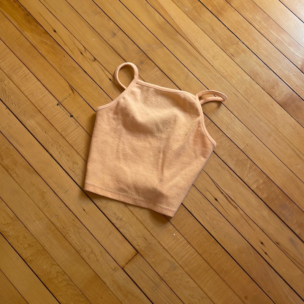Orange cropped tank top